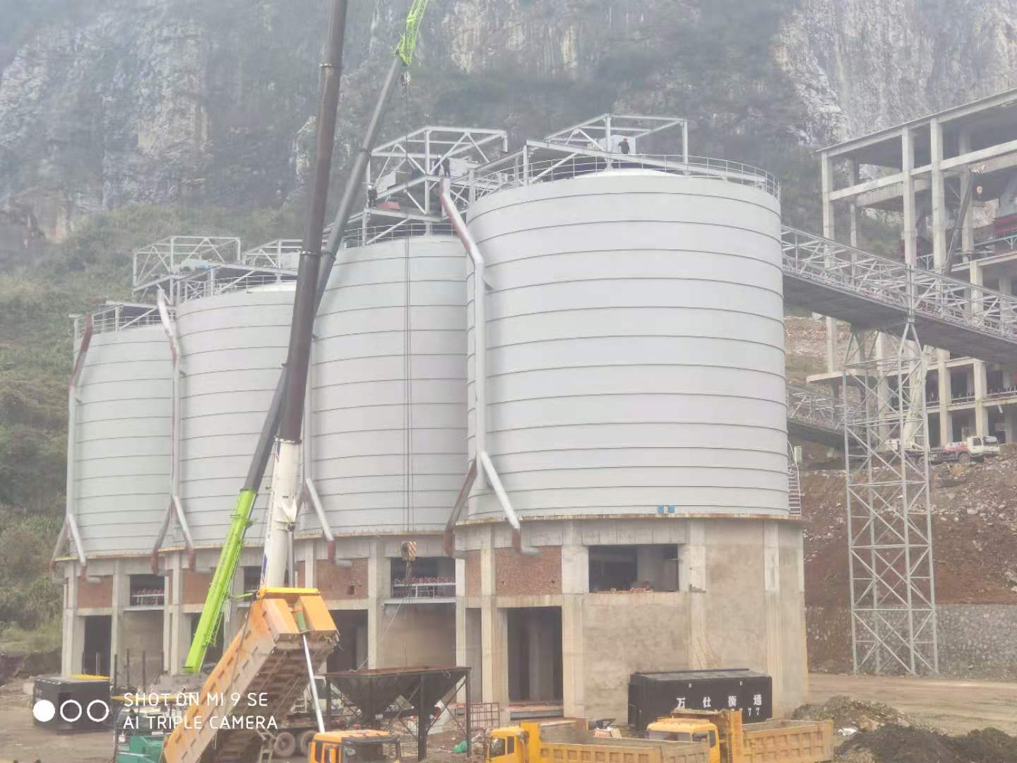 丹东10000吨钢板仓,矿渣钢板仓